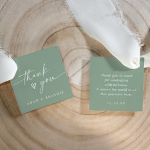 Etiquetas Para Lembrancinhas Casamento Obrigado Coração Verde Moderno