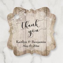 Etiquetas Para Lembrancinhas Casamento Obrigado Pale Wood & Lights