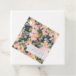 Etiquetas Para Lembrancinhas Casamento Personalizado Floral de Watercolor com M