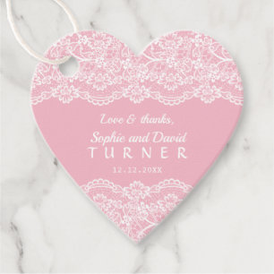 Etiquetas Para Lembrancinhas Casamento Pink de Vintage Lace