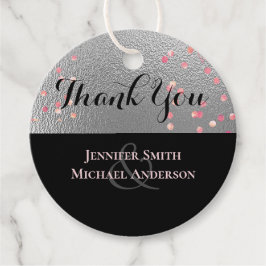 Etiquetas Para Lembrancinhas Casamento prateado de Rosegold, Rosa-Rosa-Preto-Pr