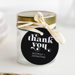 Etiquetas Para Lembrancinhas Casamento Preto e Branco Minimalista Moderno Simpl