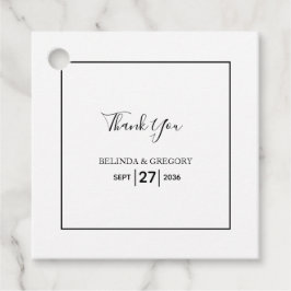 Etiquetas Para Lembrancinhas Casamento preto e branco simples minimalista