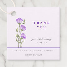 Casamento Purple Eustomas Obrigado