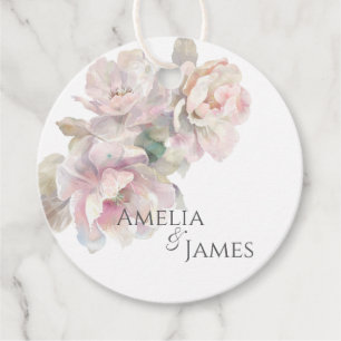 Etiquetas Para Lembrancinhas Casamento Romântico Blush Peony Floral