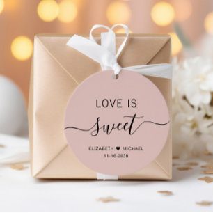 Etiquetas Para Lembrancinhas Casamento Rosa Bege Love Is Sweet