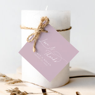 Etiquetas Para Lembrancinhas Casamento Rosa Charm Lilac, Elegante, Obrigado