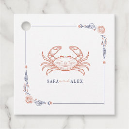 Etiquetas Para Lembrancinhas Casamento Rustic Crab Beach