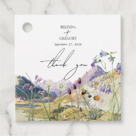 Etiquetas Para Lembrancinhas Casamento Rustic Watercolor Wildflower Mountain
