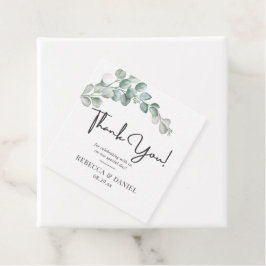 Etiquetas Para Lembrancinhas Casamento Rústico com Eucalipto em Aquarela