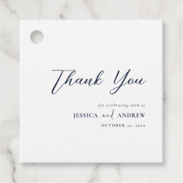 Etiquetas Para Lembrancinhas Casamento Simples Azul e Branco do Marinho Elegant