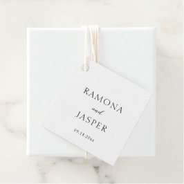 Etiquetas Para Lembrancinhas Casamento Simples Preto e Branco Moderno e Ousado
