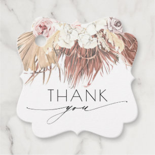 Etiquetas Para Lembrancinhas Casamento Tropical Com Palm Foliage Seco Obrigado