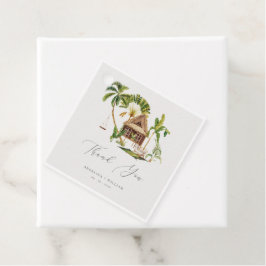 Etiquetas Para Lembrancinhas Casamento Tropical Palm Tree Obrigado
