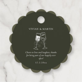 Etiquetas Para Lembrancinhas Casamento Verde de Madeira Elegante