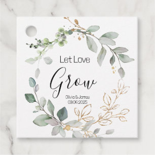 Etiquetas Para Lembrancinhas Casamento Verde Floresta Deixe o Amor Crescer Plan