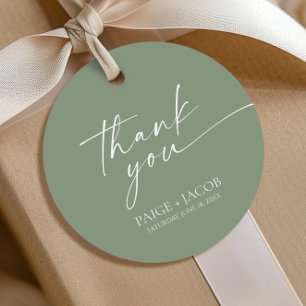 Etiquetas Para Lembrancinhas Casamento Verde Salvia Elegante Minimalista Modern