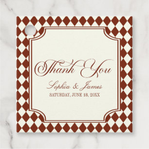 Etiquetas Para Lembrancinhas Casamento Vintage Burgundy Luxuoso e Antigo