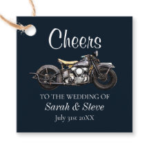 Casamento vintage de Motocicleta Cheque Node Groom