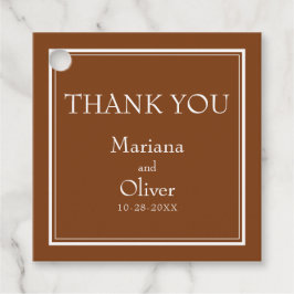 Etiquetas Para Lembrancinhas Castanho Minimalista da Fronteira Moderna