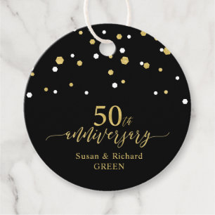 Etiquetas Para Lembrancinhas Celebração de 50º Aniversário de Casamento Dourado