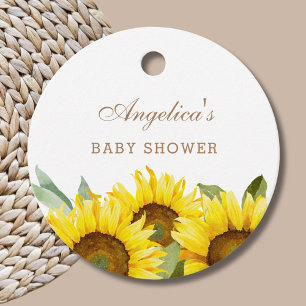 Etiquetas Para Lembrancinhas Chá Amarelo Floral Girassol
