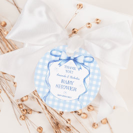 Etiquetas Para Lembrancinhas Chá Azul Arco Azul Bebê Obrigado