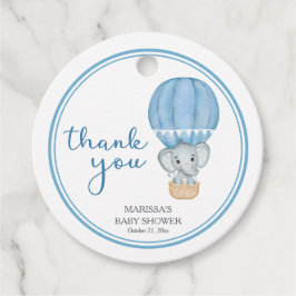 Etiquetas Para Lembrancinhas Chá Blue Elephant Baby Boy