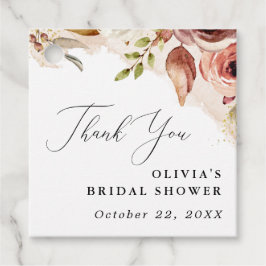 Etiquetas Para Lembrancinhas Chá de Bebê Boho Floral Outono-Flores Terrosas