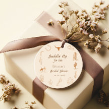 Chá de Bebê Caubói Boho Sela em cima Noivo