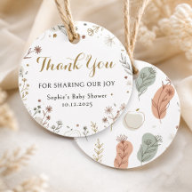 Chá de Bebê com Aquarela Floral de Eucalipto Obrig