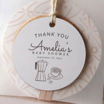 Chá de Bebê com Tema de Café Simples Obrigado