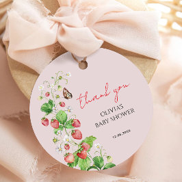 Etiquetas Para Lembrancinhas Chá de Bebê de Morango Agradecimento