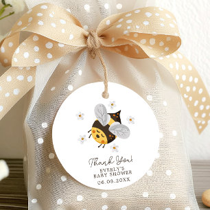 Etiquetas Para Lembrancinhas Chá de Bebê Flor de Margarida Abelha Bombordo