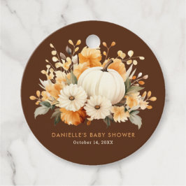 Etiquetas Para Lembrancinhas Chá de Bebê Floral Boho Botânico Pequena Abóbora