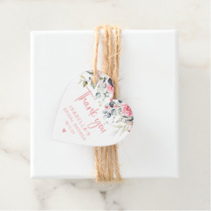 Etiquetas Para Lembrancinhas Chá de Bebê Floral Rosa Elegante em Aquarela