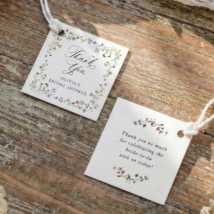 Etiquetas Para Lembrancinhas Chá de Bebê Floral Vintage Flor Silvestre em Flor
