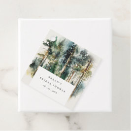 Etiquetas Para Lembrancinhas Chá de Bebê Floresta Florestal em Aquarela Elegant