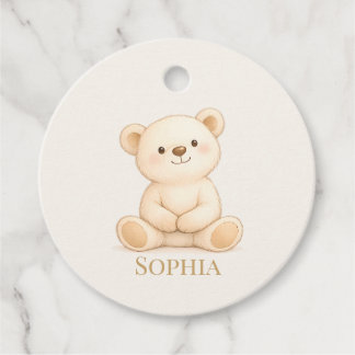 Etiquetas Para Lembrancinhas Chá de Bebê Urso Boho Teddy