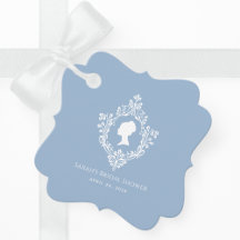 Chá de Bebê Vintage Crest Regency Azul Royal