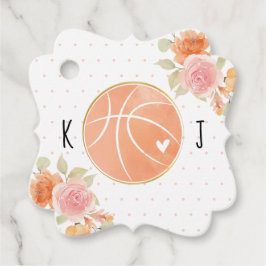 Etiquetas Para Lembrancinhas Chá de casamento De Basquete Monograma Obrigado