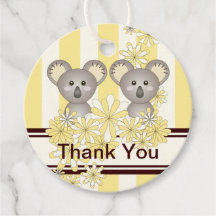 Chá de fraldas Amarelo do Twin Koala / Aniversário