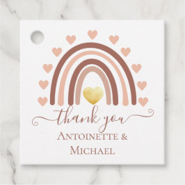 Etiquetas Para Lembrancinhas Chá de fraldas Arco-Íris Personalizado Obrigado