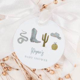 Etiquetas Para Lembrancinhas Chá de fraldas Azul Cowboy