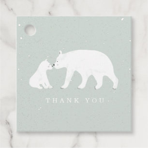 Etiquetas Para Lembrancinhas Chá de fraldas Azul De Inverno Do Urso Polar De B