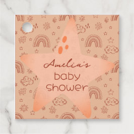 Etiquetas Para Lembrancinhas Chá de fraldas Boho Peachy Weather