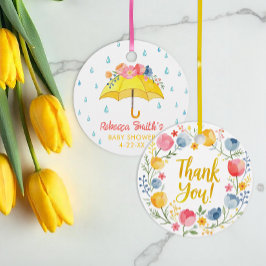 Etiquetas Para Lembrancinhas Chá de fraldas Chá primavera - Obrigado por etique