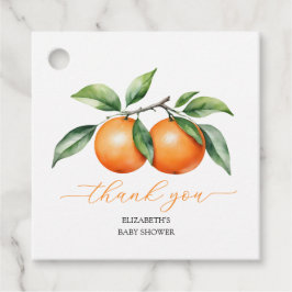 Etiquetas Para Lembrancinhas Chá de fraldas Citrus Orange