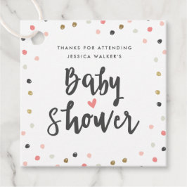 Etiquetas Para Lembrancinhas Chá de fraldas Colorida Confetti Girl Obrigado