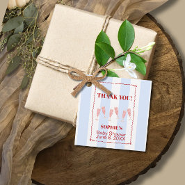 Etiquetas Para Lembrancinhas Chá de fraldas com borda vermelha de faixa azul Br